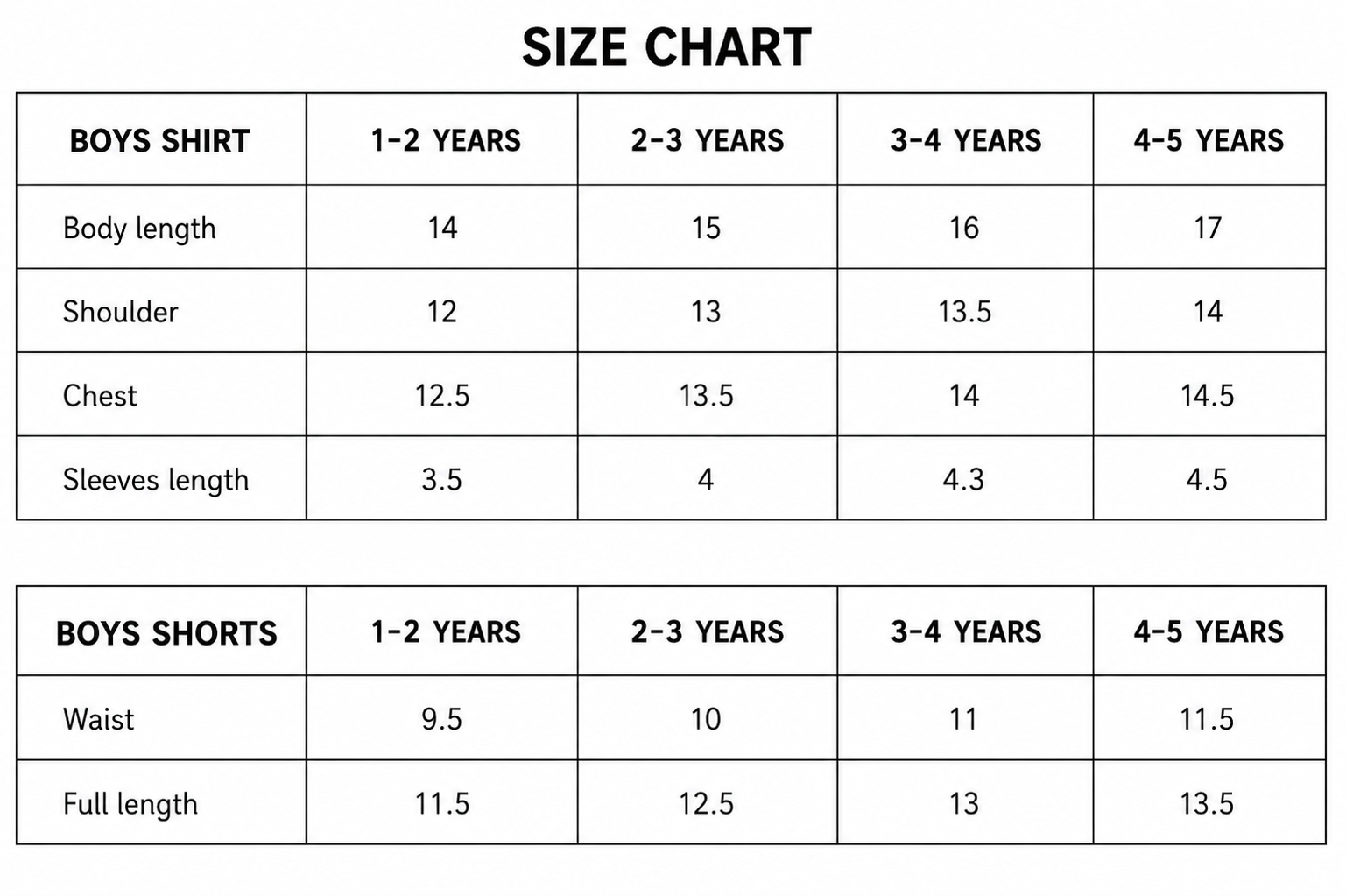 Co-ord Set Size Guide Co-ord Set Size Guide