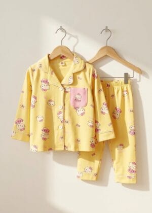 Yellow Kitty Nightwear