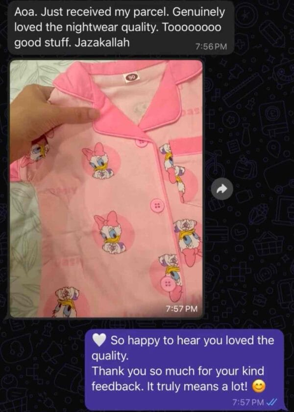 Message from a Kuku Kids customer