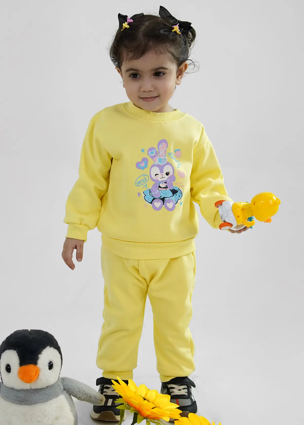 stylish bunny coord yellow 3